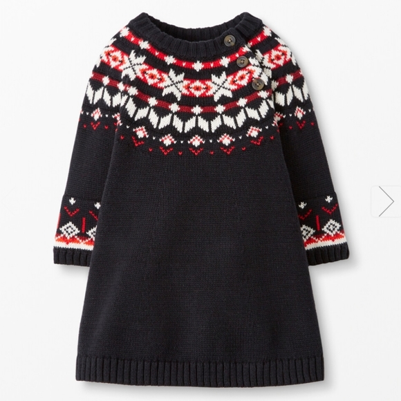 Hanna Andersson Other - Hanna Andersson Sweater Dress Holiday Fair Isle